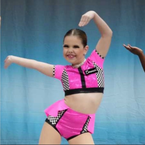 Little Londyn Pink Checkered Dance Competition Costume - Picture 3 of 4